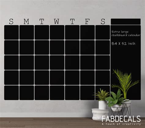 extra large chalkboard calendar.